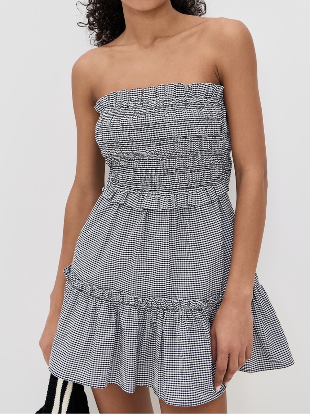 Sea New York Black & White Neci Gingham Cover Up
